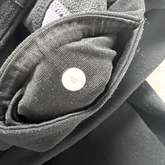 Lululemon Groove Pant Reversible black to purple colour block band sz 6 - Picture 7 of 11